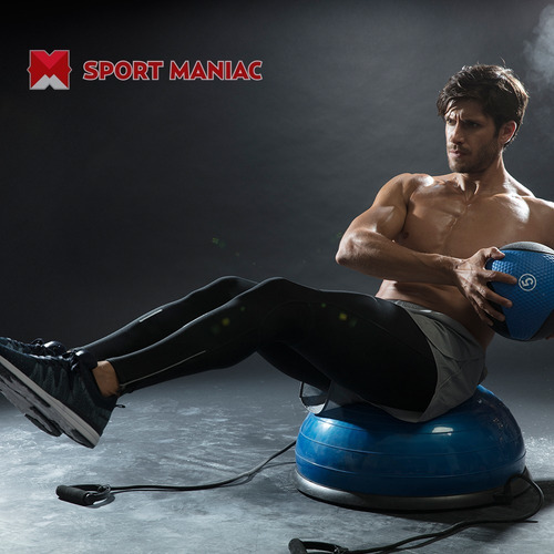 Bosu Doble Uso 27 Cm Con Base Rigida De Propiocepcion