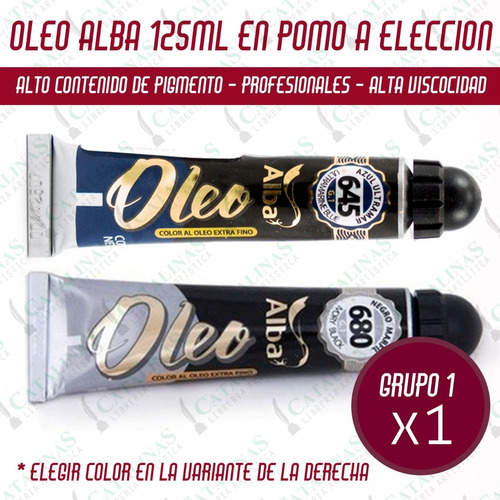 Oleos Marca Alba En Pomo X 125 Ml Grupo Uno A Eleccion