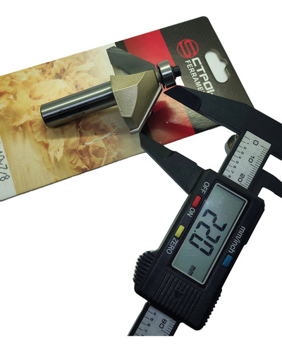 Fresa Para Tupia Chanfro 45 Graus Haste 12mm X 7/8 ( 22.2mm)