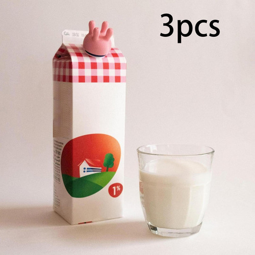 Dmm 3x Leche Carton Cap Jug Tapa De Leche Vacada En Forma De