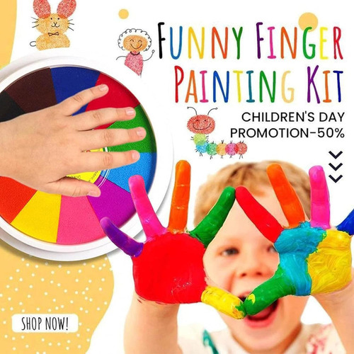 Ipawty Kit De Pintura De Dedos 25 Colores Lavable Dibujo De