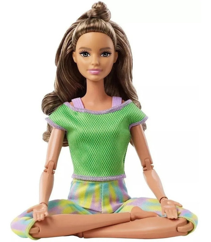 Muñeca Barbie Made To Move Morena Mattel