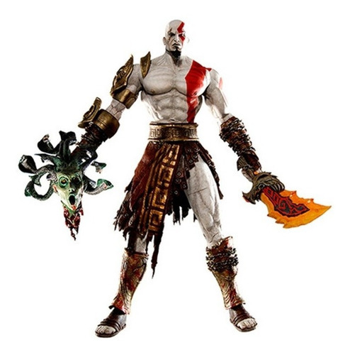 Figura de acción Boneco Kratos con cabeza de medusa, dios de la guerra, 18 cm