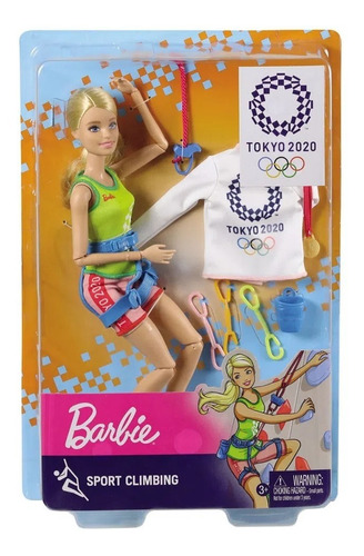 Boneca Barbie Esportista Olímpica Escalada Esportiva Mattel