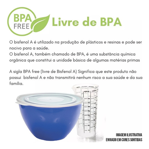 Copo Medida 500ml + Pote Redondo Com Tampa 5,2 Litros Colors