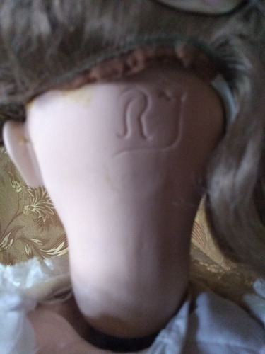 Muñeca Antigua De Porcelana Española Sellada Ry (Usado)