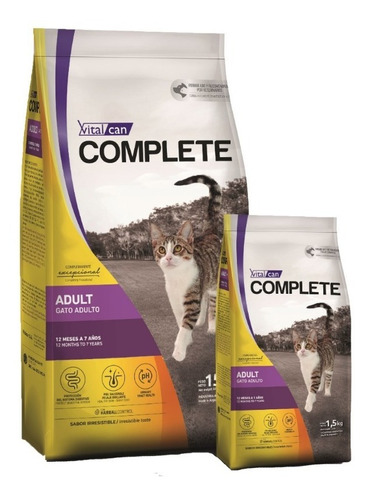 Alimento Para Gato Vitalcan Complete Adulto Bolsa De 16,5 Kg