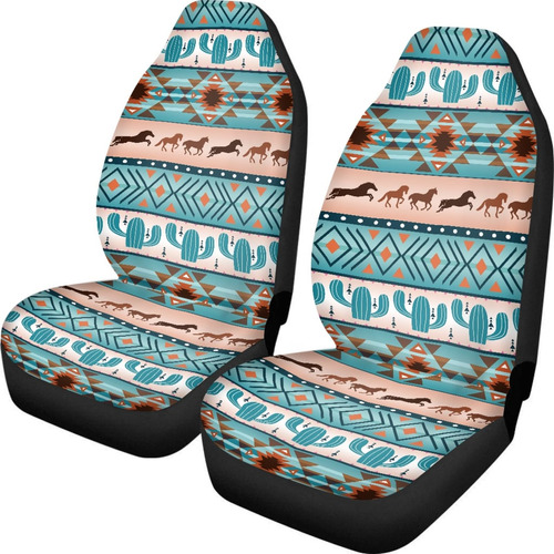 Fusurire Aztec Cactus Horse Car Seat Covers Front Seat Only