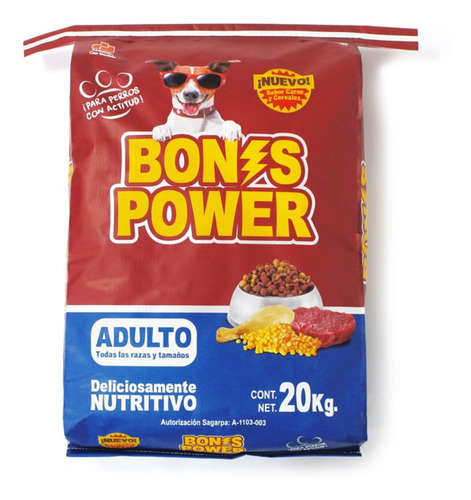 Alimento Bones Power alimento para perro  para perro Croqueta para perro adulto todos los tamaños sabor mix en bolsa de 20kg