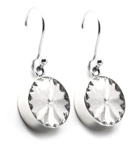 Aretes Zvezda, Rivoli Color Crystal Plata .925 Gancho