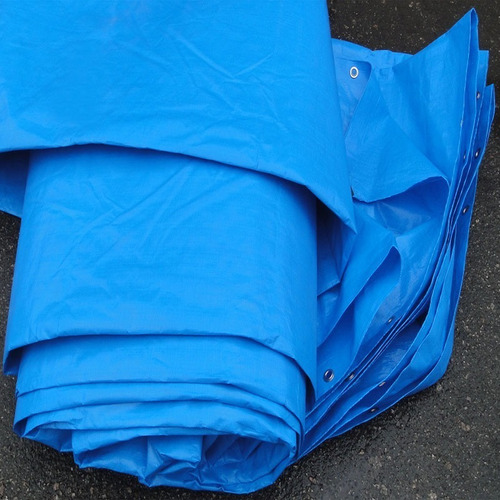 Lona Plástica Azul 10x15 Cobertura Tenda 300 Micras + Ilhos