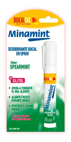 Minamint Bucaltac Desodorante Bucal Spray Spearmint 9ml
