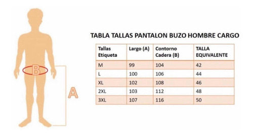 Imagen 4 de 4 de Pack 3 Pantalones Buzo Hombre Algodón. Jogger Fit Deportiv H
