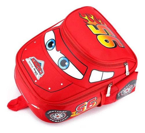 Mochila Para Niños Pequeños Cars  Waterproof - Roja