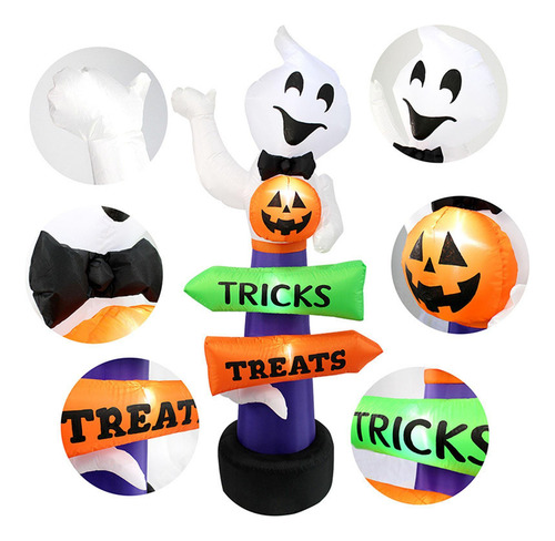 Decoración Inflable De De Halloween, Calabaza Soplada,
