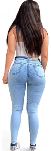 Jeans Mujer  Emporium, Celeste Nevado, Corte Colombiano 0011