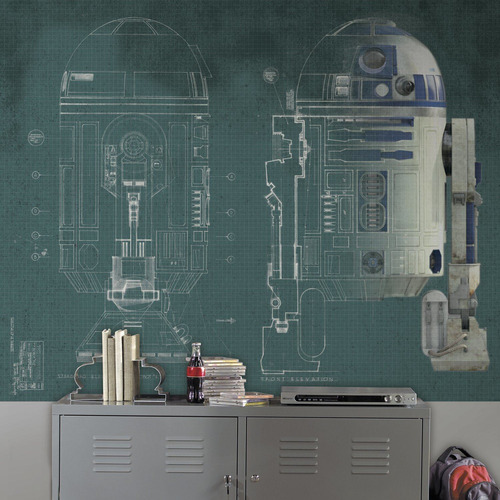 Vinilo Decorativo Pared [1jd6ddkk] Star Wars R2-d2