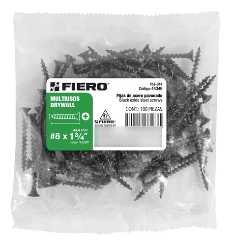 Pija Multiusos No. 8 X 1-3/4' Fiero 44346