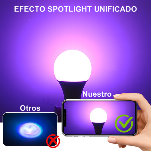 Rgb Bombillas Inteligentes De Cambio De Color 4pcs 12w foco led Rgb luces Rgb