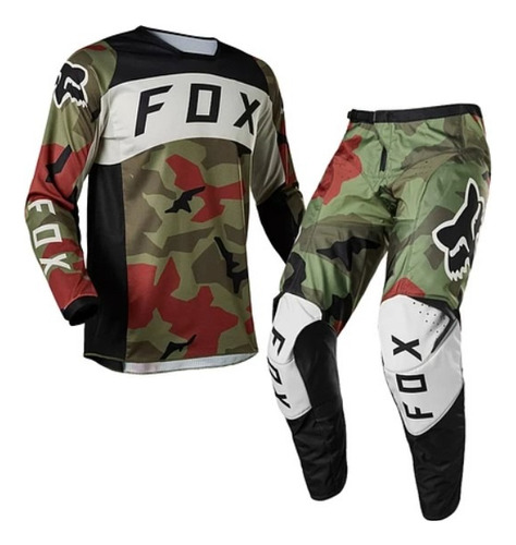 Conjunto Equipo Adulto 180 Bnkr Camuflado Arena Enduro Fox