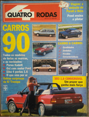 Revista 4 Rodas 351 Outubro 1989 