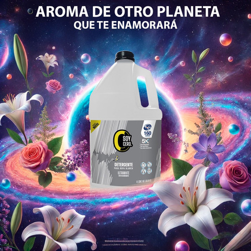 Soy Cero Detergente Ultrawhite, 4l, Concentrado, 160 Cargas