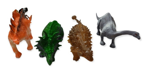 Imagen 2 de 6 de Set Dinosaurios X4 Modelos En Bolsa Familias Mundo Dino Edu