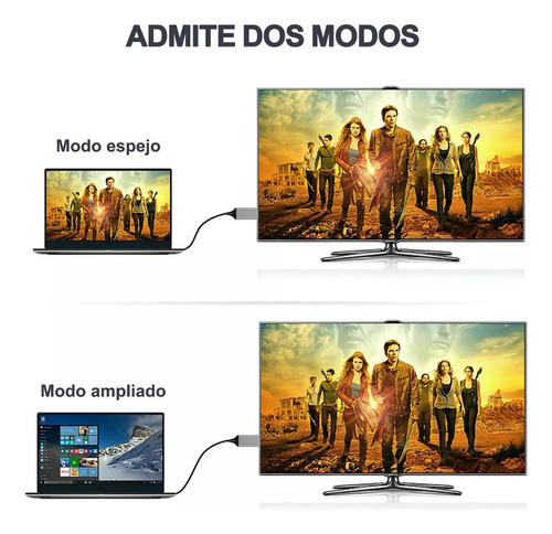 W Cabo Adaptador Usb Tipo C Para Hdmi 4k 30 Hz, 2 M, Cinza