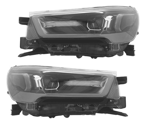 Par Farol Principal Hilux 2021 22 A 2025 Aro Cinza Full Led
