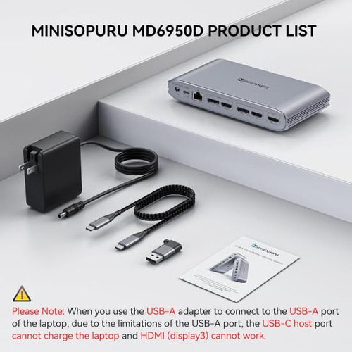 Minisopuru Upgrade Displaylink Docking Station Monitor Tripl