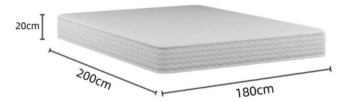 Colchon 2 Plazas Resorte Y Espuma 180x200x20cm