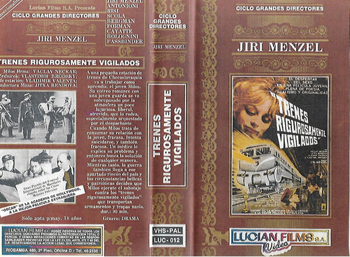 Trenes Rigurosamente Vigilados Vhs Jiri Menzel