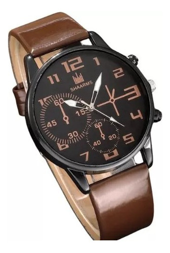 Reloj Elegante Hombre Más 4 Pulseras De Cuero