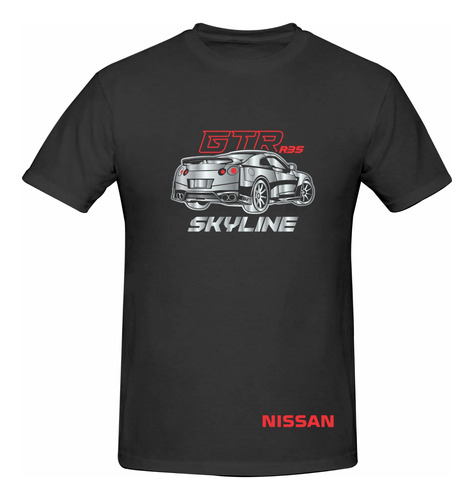 Playera Modelo Gtr R35 Skyline Nissan Estampado En Vinil