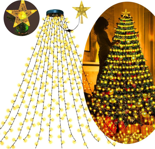 Guirnalda De 400 Luces Led Para Árboles De Navidad Color De