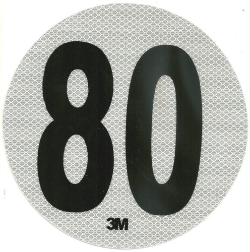Logo Circulo Reflectivo 3m Velocidad Maxima Homologado Vtv