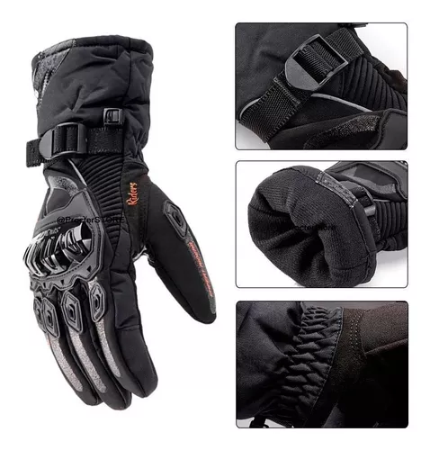 Flexible pasar por alto sol Guantes 100% Impermeables Y Térmicos Para Moto Caña Larga