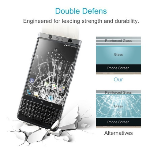 Imagen 6 de 9 de Vidrio Templado Blackberry Keyone 9h Plano