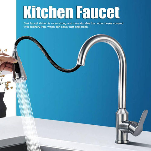 Llave Lavaplatos Flexible Monomando Griferia Niquel 2 Modos