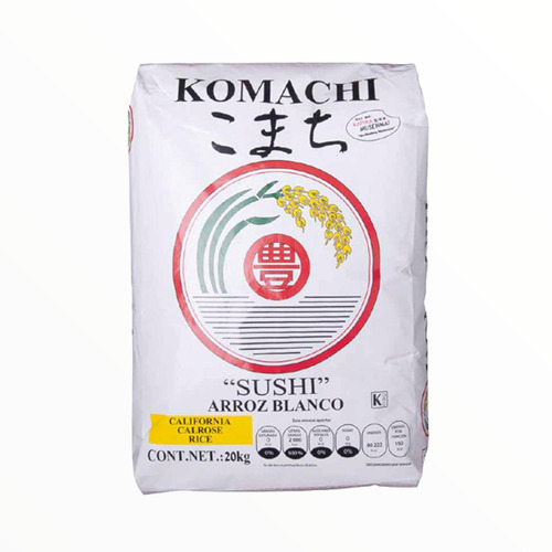 Arroz Para Sushi Calrose, Komachi, Toyo Foods, 20kg.