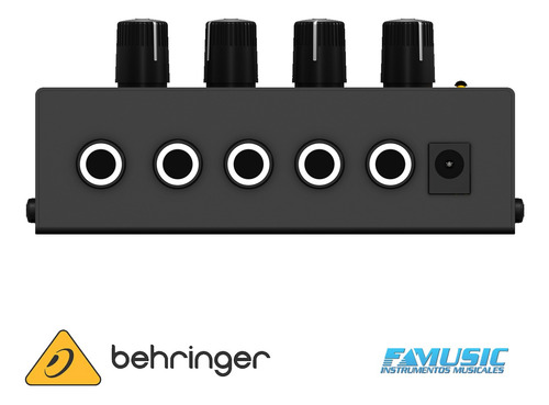 Imagen 2 de 11 de Amplificador De Auriculares 4 Canales Behringer Ha400 Micro
