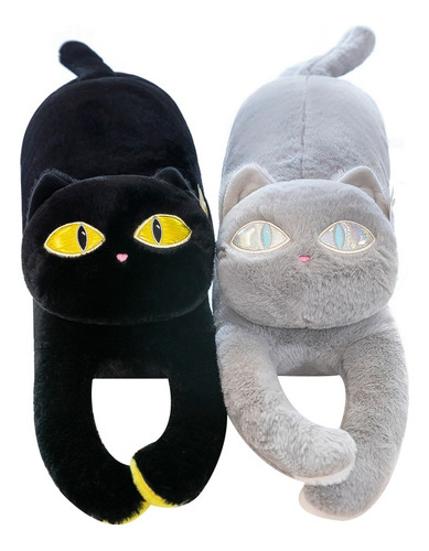 2 Piezas Juguete Peluche Gato Almohada Suave Lindo Kitty