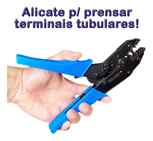 Alicate Prensa Terminais Tubulares Ilhós 0,5-16mm Qualidade
