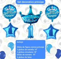 Comprar Set 12 Globos Decoración Cumpleaños Corona Principe 