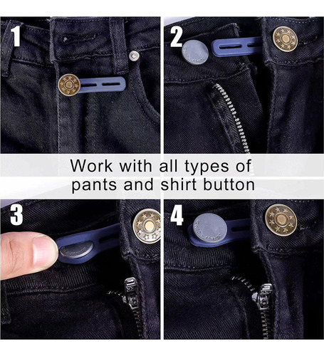 - Extensor De Cintura Para Pantalones, 12 Unidades, Sin