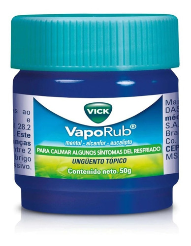 Vick Vaporub Ungüento X 50 Gr (mentol, Alcanfor, Eucalipto)