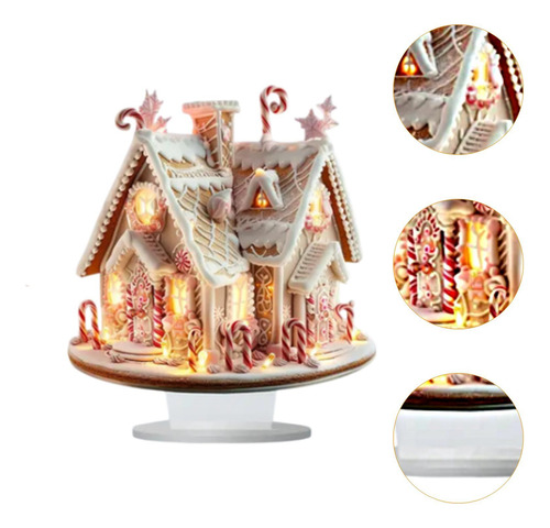 Decoración Navideña, Estatua De Casa De Navidad, Adorno,