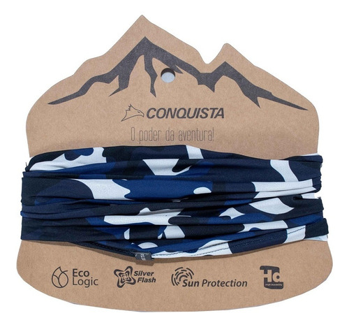 Bandana Dry Cool Proteção Solar Upf 50 + Unissex Conquista Cor Blue Chalk