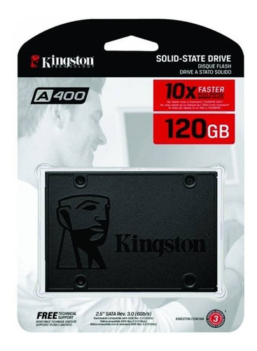 Disco Estado Solido Kingston A400, 480gb, Sata 6gb/s 