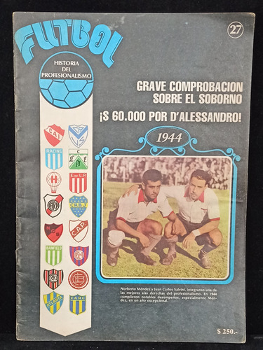 Futbol-historia Del Profesionalismo Fascículo 27 Año 1944
